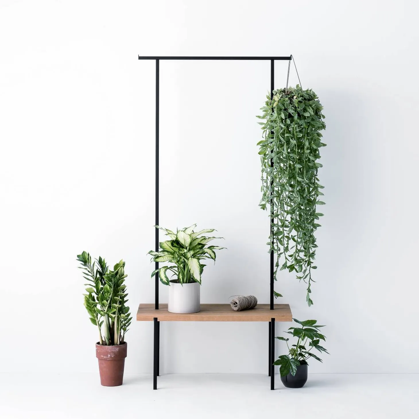 weld & co Garderobe Eiche 01 S 90 x 40 x 190 schwarz