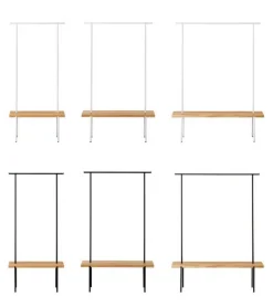 weld & co Garderobe Eiche 01 S 90 x 40 x 190 schwarz