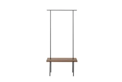 weld & co Garderobe Nussbaum 01 S 90 x 40 x 190 schwarz