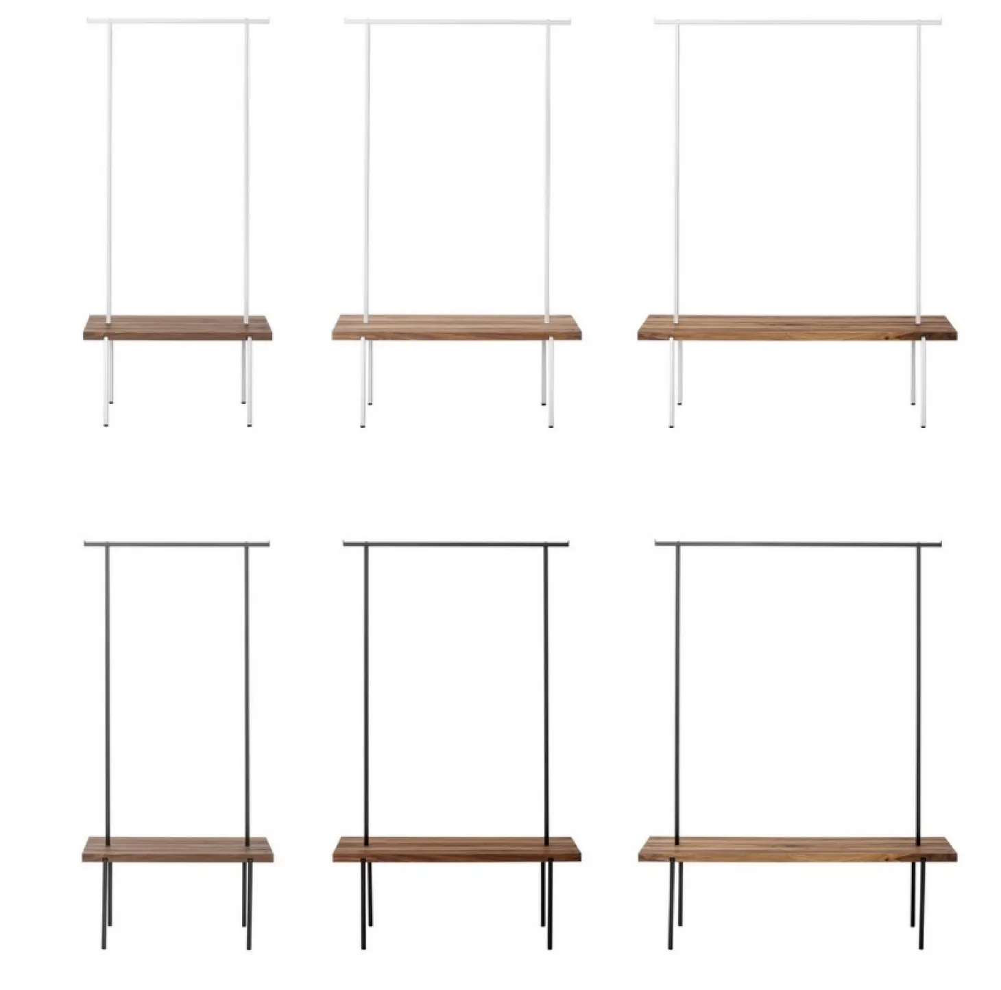 weld & co Garderobe Nussbaum 01 S 90 x 40 x 190 schwarz