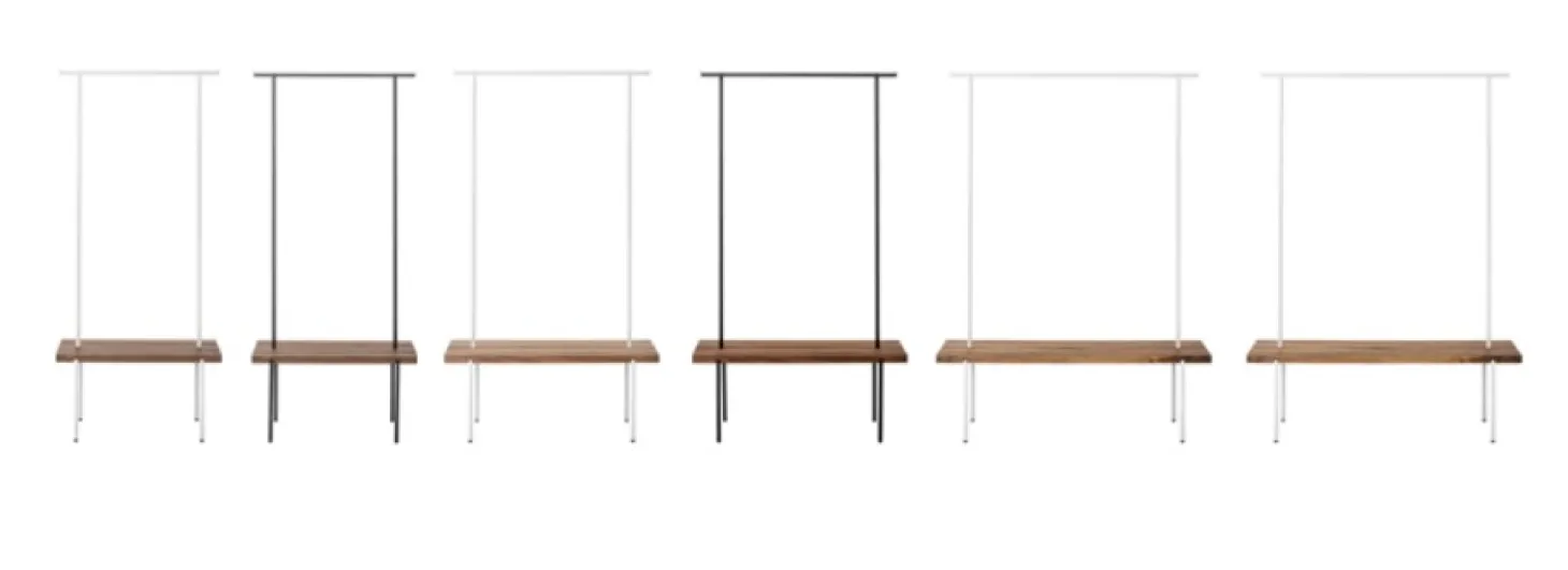 weld & co Garderobe Nussbaum 01 S 90 x 40 x 190 schwarz