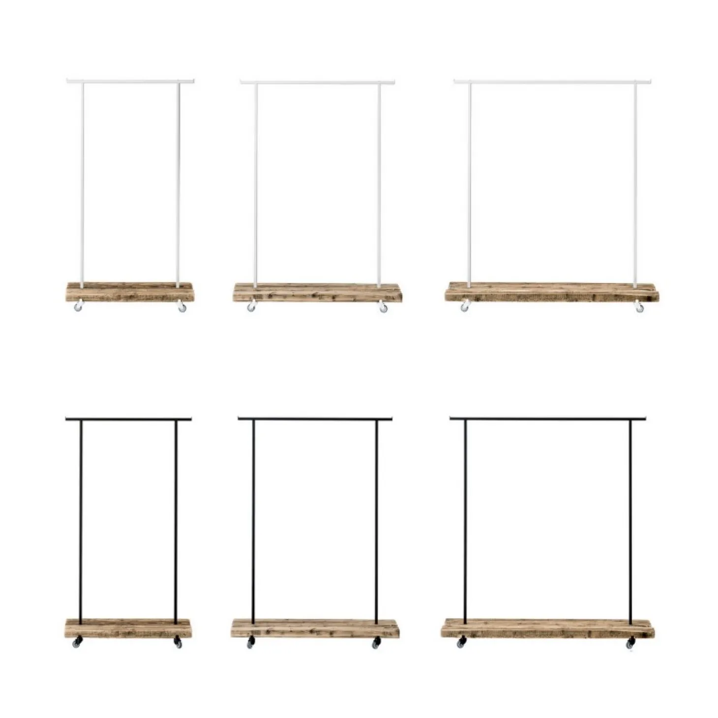 weld & co Kleiderstange Altholz 01 S 90 x 40 x 160 schwarz