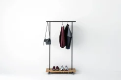 weld & co Kleiderstange Eiche 01 S 90 x 40 x 160 schwarz