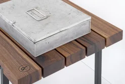 weld & co Sitzbank Nussbaum 01 S 90 × 40 × 45 weiß