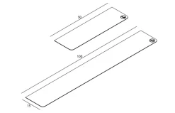 weld & co Wandregal Eiche 02 S 50 × 15 × 2 cm