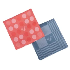 Weltevree Tea Towels - 2er Set Geschirrhandtücher (Brettspiel Design) stahlblau