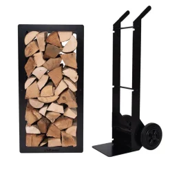 Weltevree Woodstock Set Lagergestell und Wagen für Holzvorräte