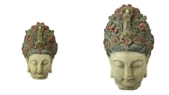 Werner Voß Frauenkopf - Blumengöttin H 44 cm