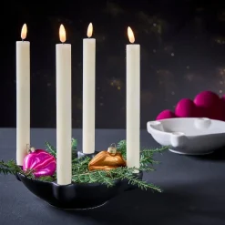 Werner Voß Kerzenhalter Lund schwarz 21,5x5,5cm