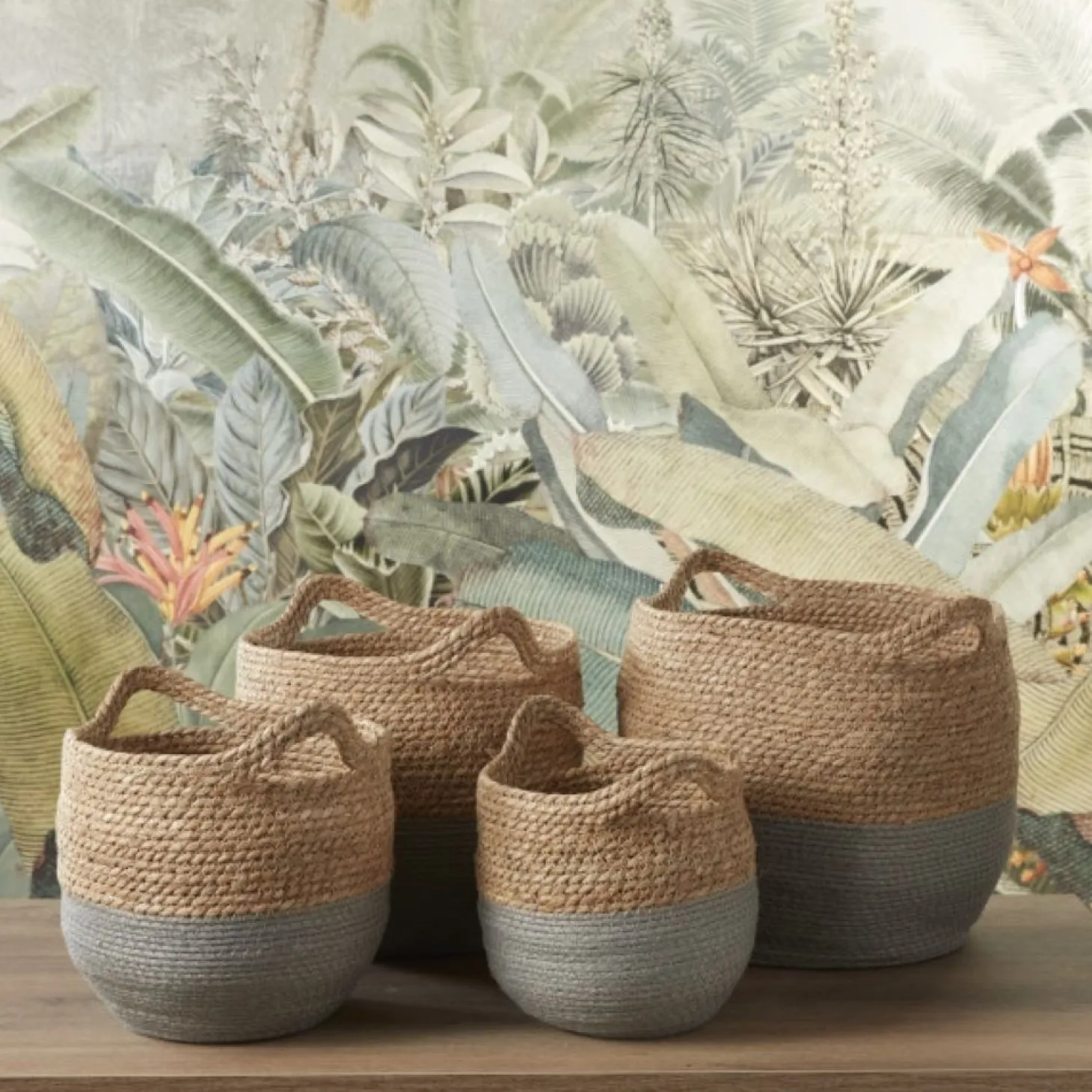 Werner Voß Korb Valencia, braun-grau Seegras Ø 22, h 21