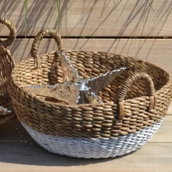 Werner Voß Korb, Wasserhyazinthe mit Henkel mint S 35x24 cm