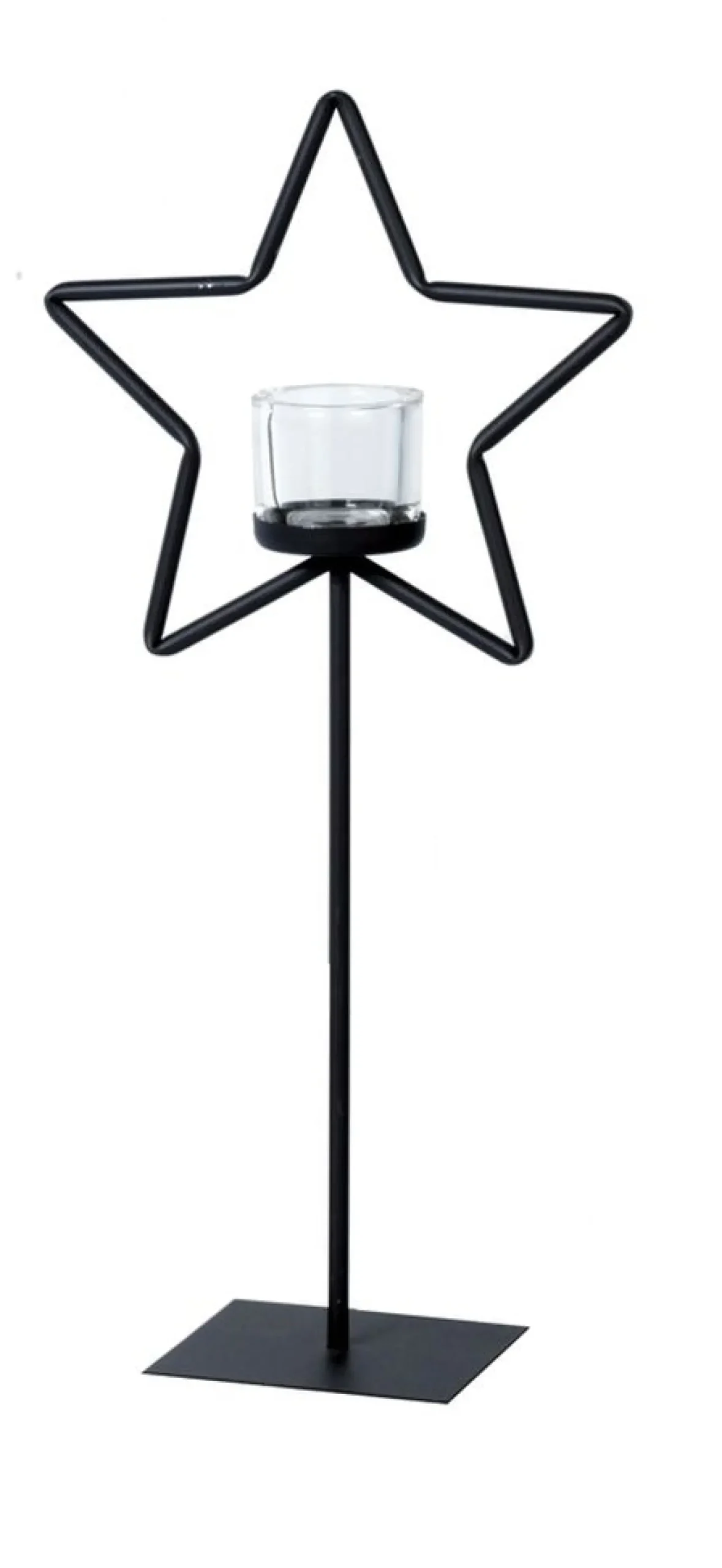 WMG Eisen Windlicht Stern auf Ständer 30