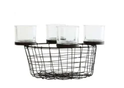 WMG Eisen-Schalenleuchter Milla 4 flammig