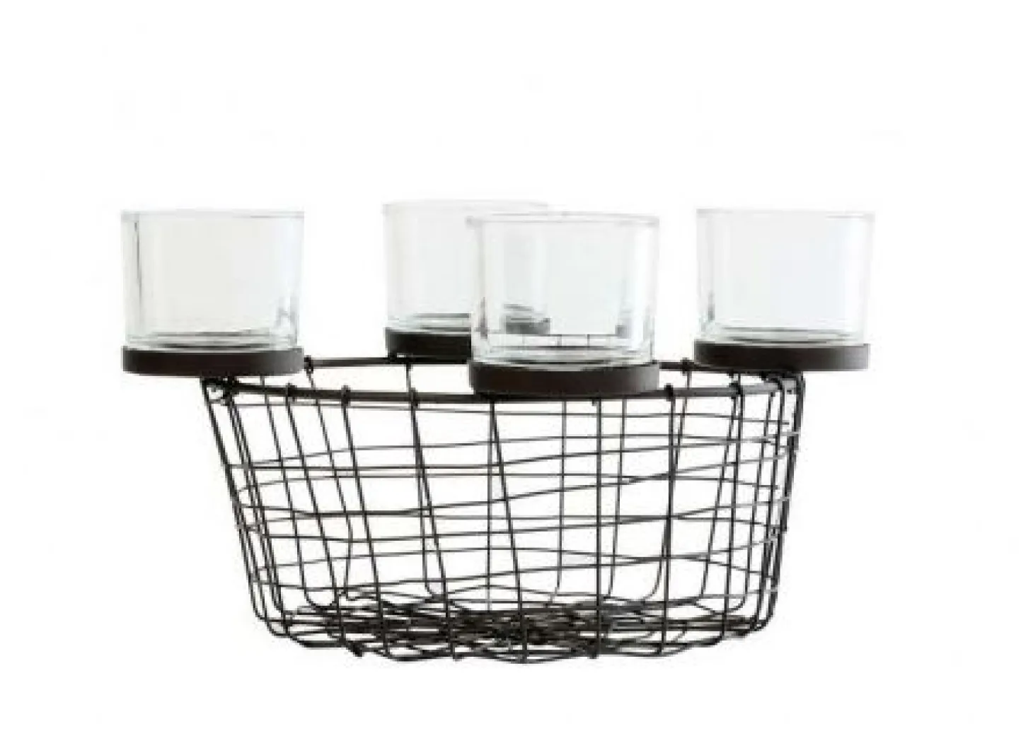 WMG Eisen-Schalenleuchter Milla 4 flammig