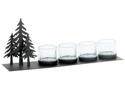 WMG Eisenwindlicht Tanne weihnachtlich H 20 cm 10x 40 cm