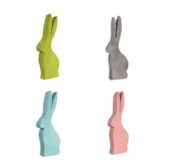 WMG Farbiger Holz Hase Pappel Stefan pink 23 cm