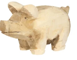 WMG Glücksschwein aus Holz - Höhe 20 cm