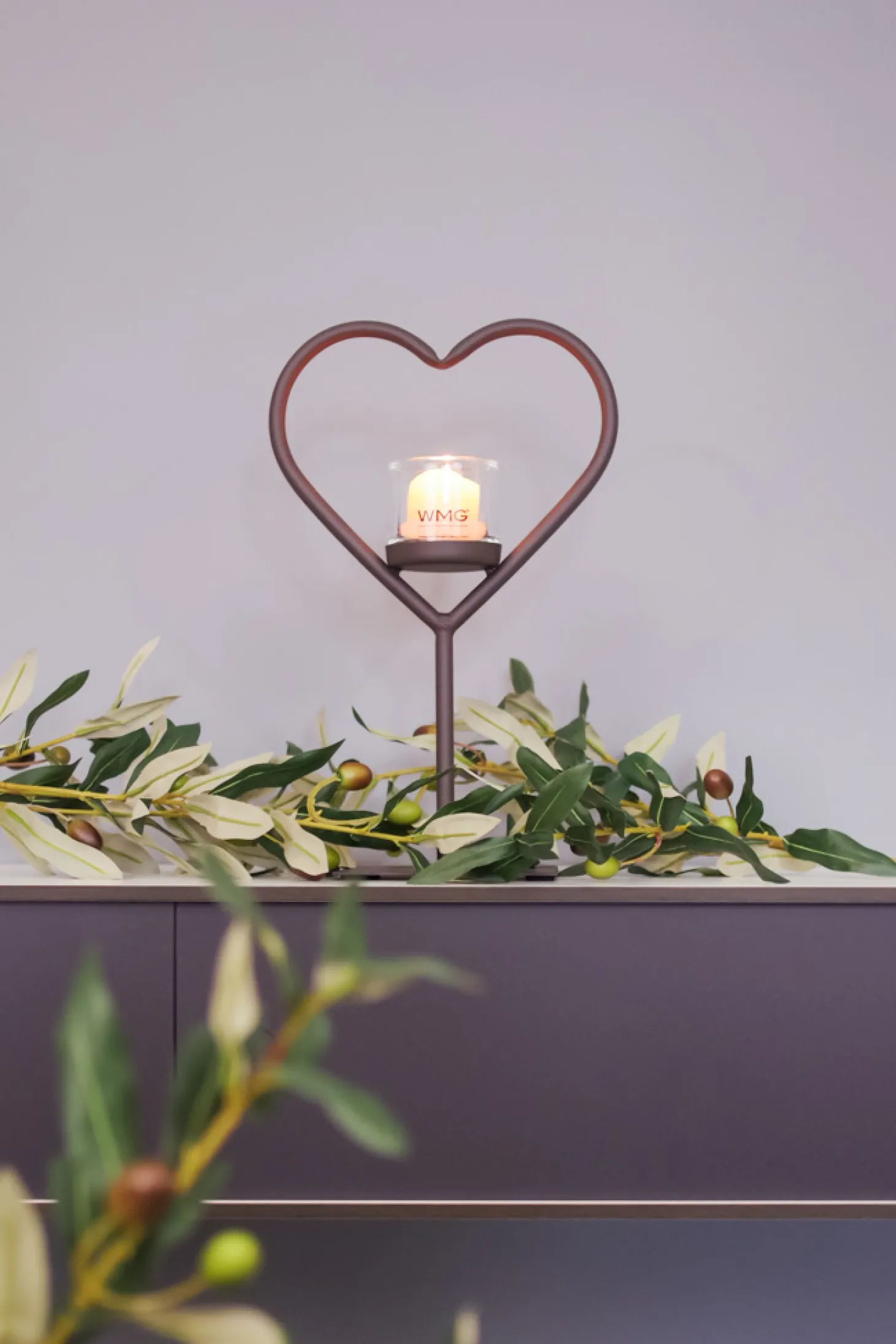 WMG Herz Windlicht Elisa aus Eisen 30 cm