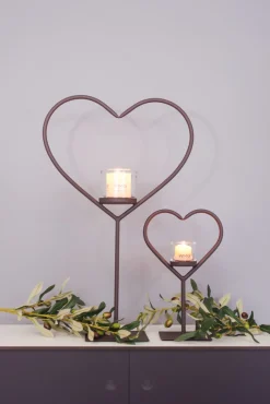 WMG Herz Windlicht Elisa aus Eisen 30 cm