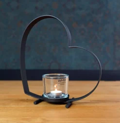 WMG Herzförmiges Eisenwindlicht Bebi 30 cm