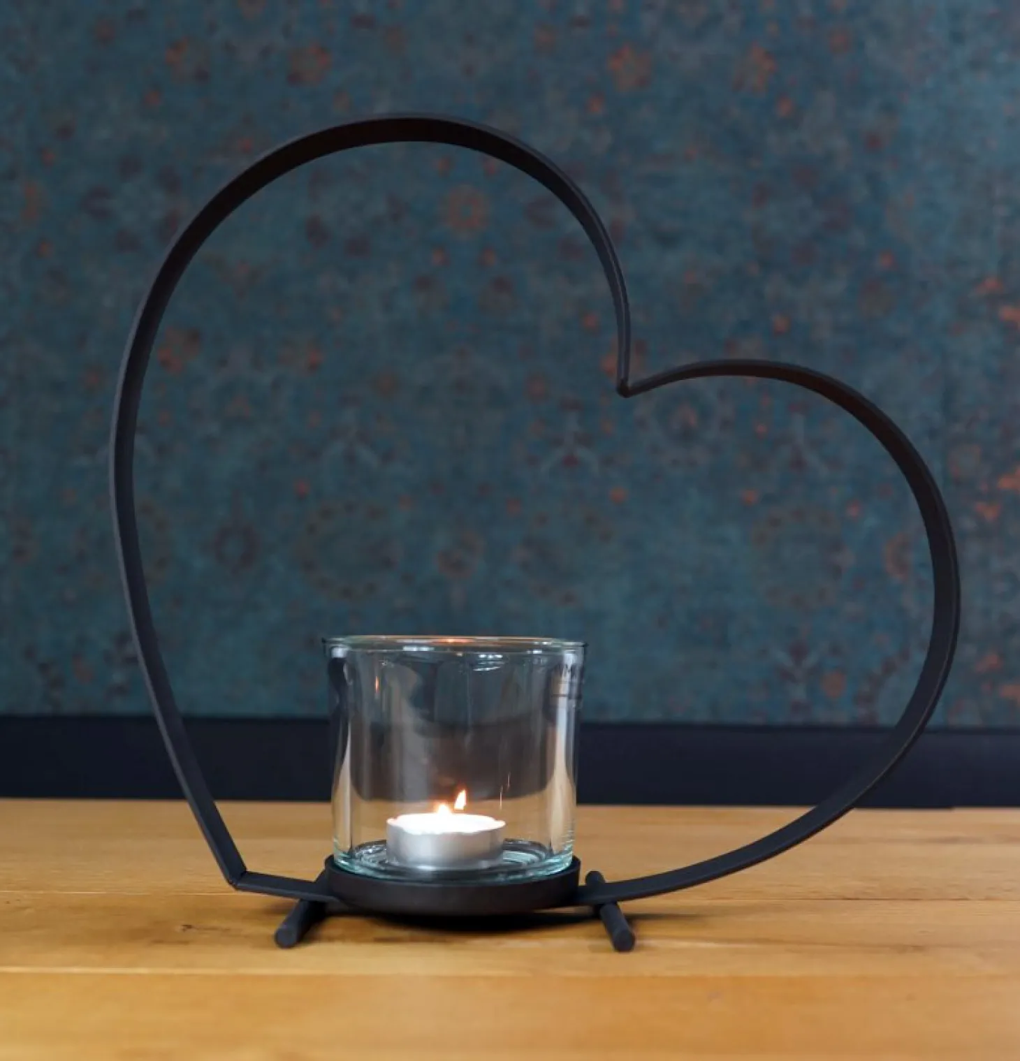 WMG Herzförmiges Eisenwindlicht Bebi 40 cm