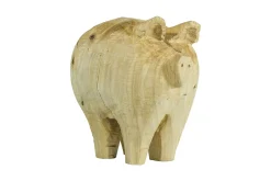 WMG Holz Schwein Pappel natur, Höhe 35 cm