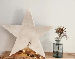 WMG Holz Stern 50 cm aus Pappelholz