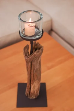 WMG Holz Windlicht Laura Windlicht 45 cm-ohne Kerzen