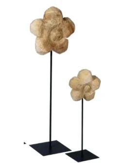 WMG Holzblume auf Metallfuß, Höhe 130 cm