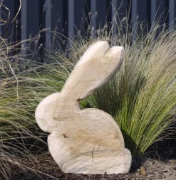 WMG Holzhase 50 cm Pappel sägerauh handarbeit