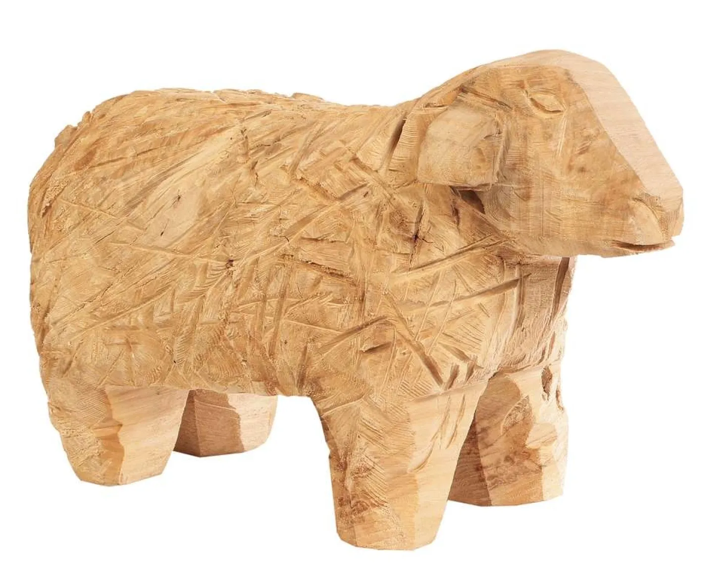 WMG Holzschaf Pappel natur Höhe 40 cm, Länge 55 cm