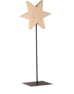 WMG Holzstern Glatt auf Eisenständer 50 cm