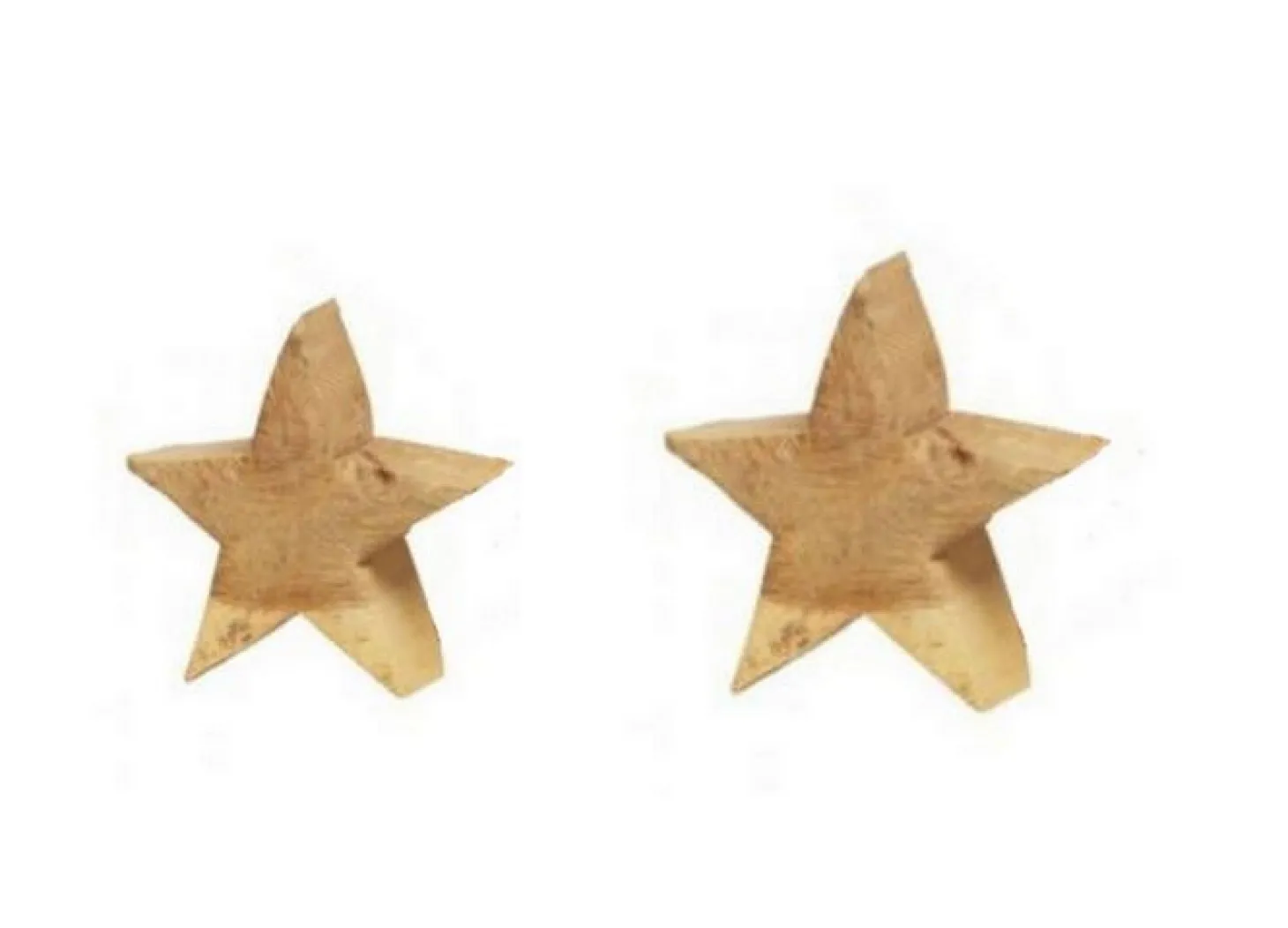 WMG Holz-Stern Pappel natur rauh 40 x 40 cm