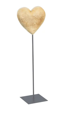 WMG Pappelherz natur auf Eisenständer Höhe 130 cm