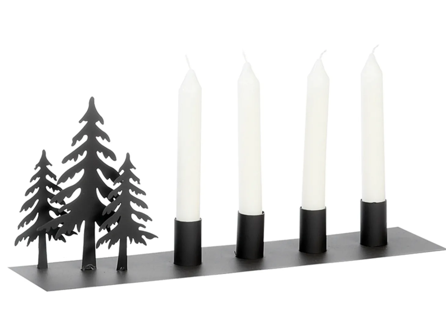 WMG Stabkerzenhalter Tanne aus Eisen vierflammig