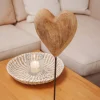 WMG Teak Herz auf Ständer Höhe 50 cm