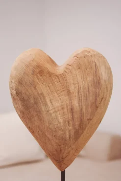 WMG Teak Herz auf Ständer Höhe 50 cm