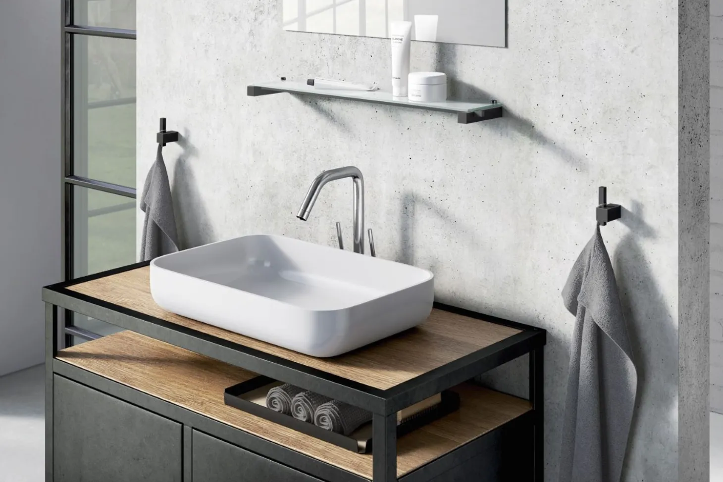 Zack Carvo Handtuchhaken mit hohem Aufhänger matt