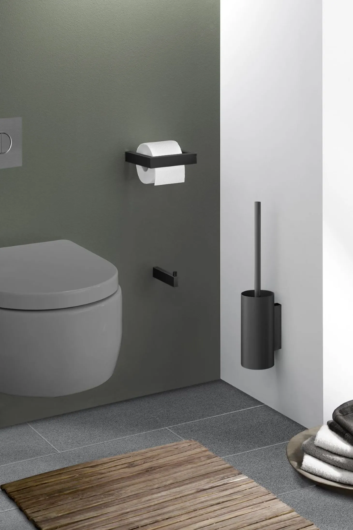 Zack Linea Wand-Toilettenbürste matt