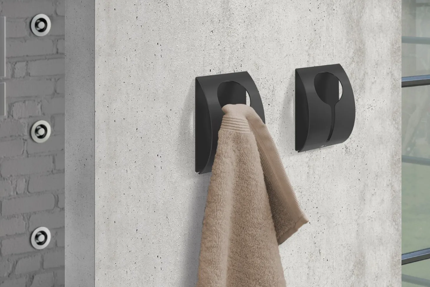 Zack Peco selbstklebende Handtuchklemme Edelstahl matt