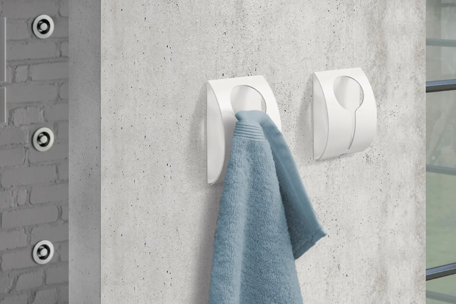 Zack Peco selbstklebende Handtuchklemme Edelstahl matt