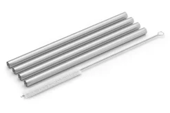 Zack Picara 4-er Set Strohhalme aus Edelstahl 20 cm, Ø 0,6 cm