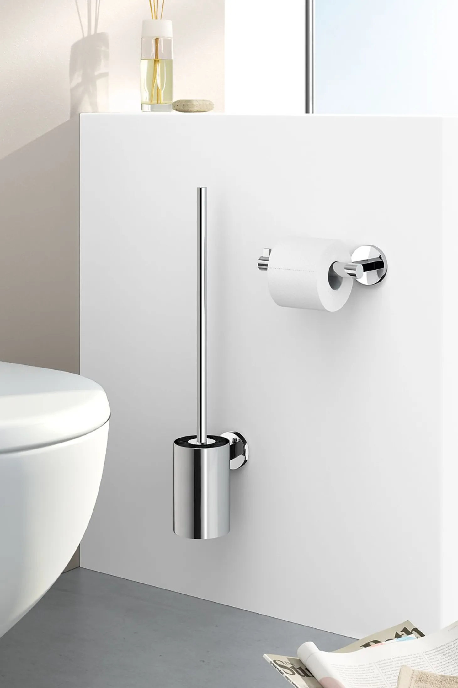 Zack Scala Toilettenbürste mit Wandmontage Schwarz