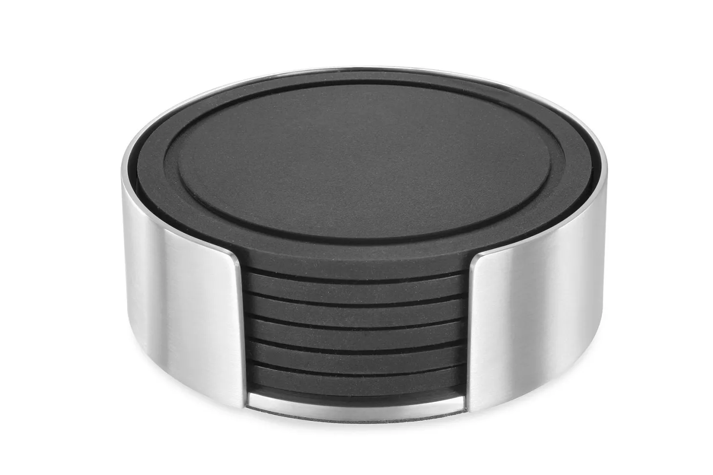 Zack Vetro runde Untersetzer für Gläser mit Halter - 6er Set